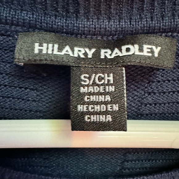 Hilary Radley Navy Blue Two-fer Sweater - Picture 5 of 6